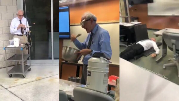 Scheikundeleraar heeft na al die jaren nog superveel lol in zijn werk