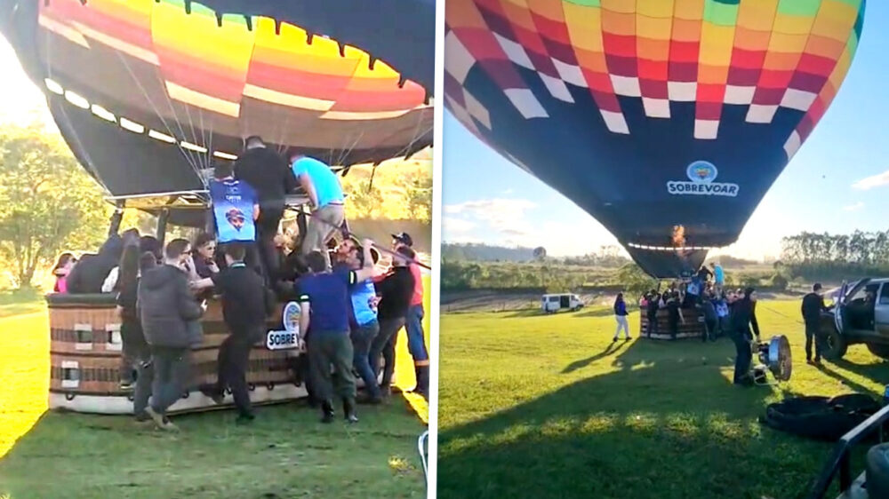 Beelden van overvolle Braziliaanse luchtballon vlak voor de fatale vlucht