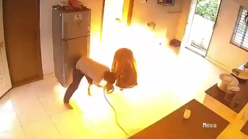 Vlammenzee in woning na lekkende gasfles, stel overleeft wonderbaarlijk