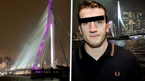 'White Lives Matter'-projecteerder Erasmusbrug opgepakt na vondst verdachte stof
