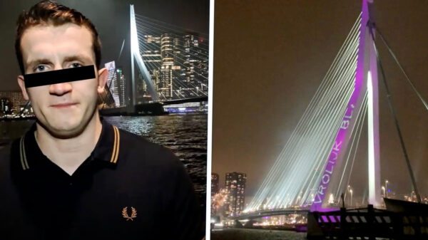 'White Lives Matter'-projecteerder Erasmusbrug opgepakt na vondst verdachte stof