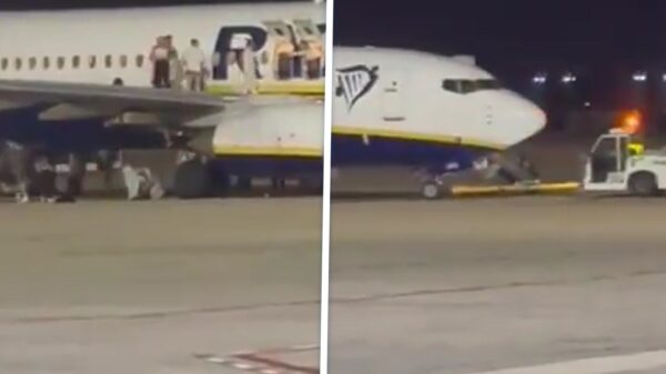 Paniek op Ryanair-vlucht: reizigers springen van vleugel na valse brandmelding