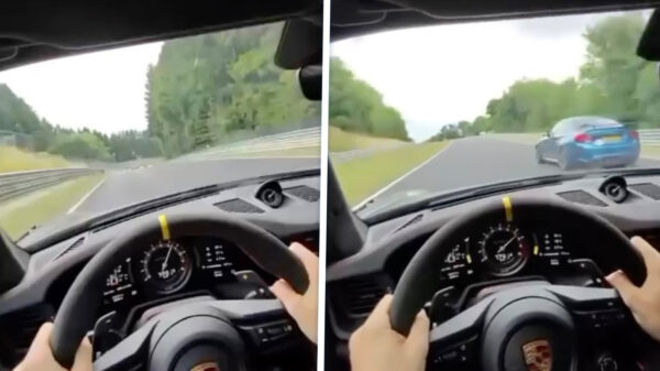 Bizarre crash tussen Porsche GT3 RS en BMW M2 op de Nürburgring