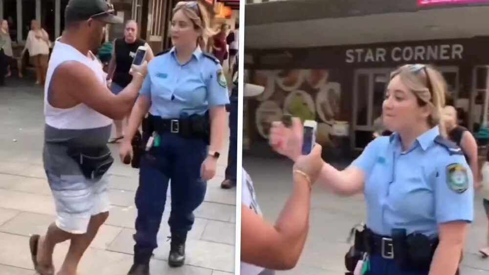 Vervelio met heuptasje daagt agent uit en krijgt laag pepperspray in z'n smoel