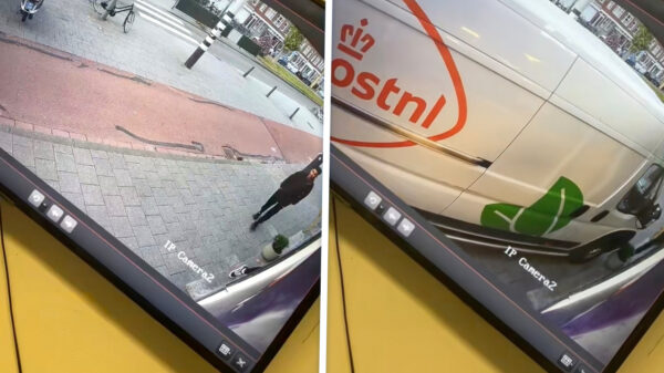 Rotterdamse voetganger op de stoep aangereden door een PostNL-busje