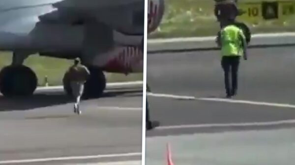 Nieuw video opgedoken van man die in vliegtuigmotor springt op vliegveld Milaan