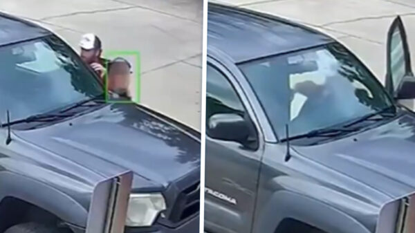 Ziek: Gozer sleurt 18-jarige de winkel uit en probeert haar in z’n truck te douwen