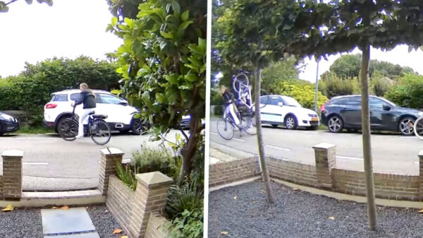 Wielrenner pislink nadat hij meisje aanrijdt en over de kop vliegt