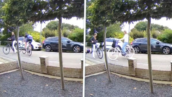 Wielrenner pislink nadat hij meisje aanrijdt en over de kop vliegt