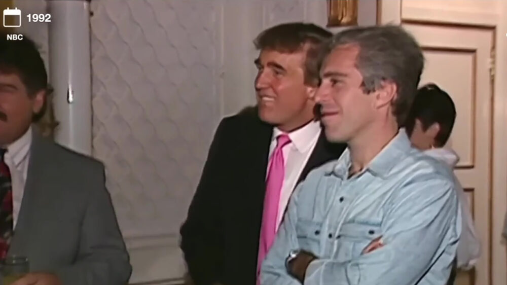 Trump ontwijkt Epstein als de pest, maar kan het niet laten erover te zingen!
