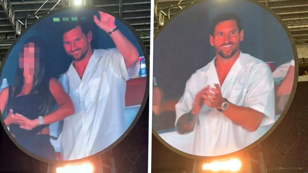 Uh oh: Ook Lionel Messi tijdens Coldplay-concert gespot door kisscam