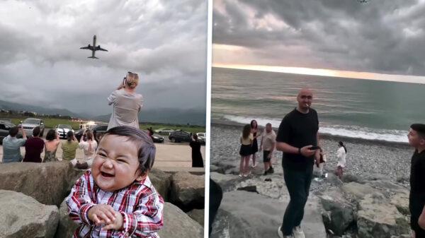 Papa is sinds kort helemaal in de ban van een nieuwe hobby: 'vliegtuigspotten'