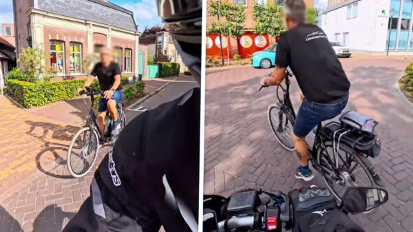 Opportunist op elektrische fiets denkt dat 'ie de baas van de weg is