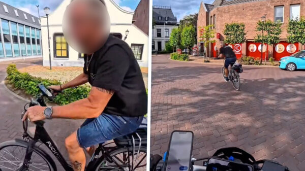 Opportunist op elektrische fiets denkt dat 'ie de baas van de weg is