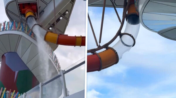Man gewond nadat wand van glijbaan breekt op glijbaan van cruiseschip