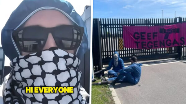 Palestina-activisten met fakkels beklimmen dak van datacentrum Microsoft