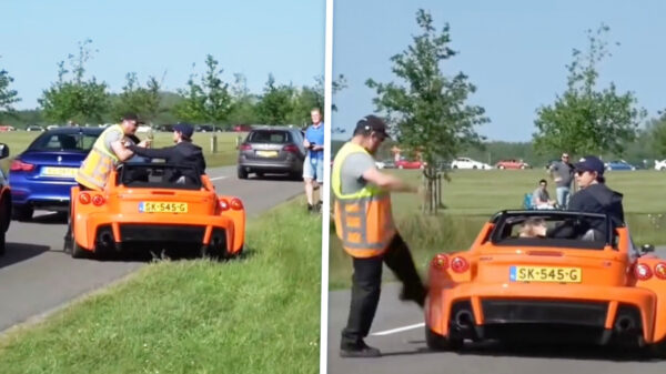 Verkeersregelaar maakt ruzie en trapt Donkervoort van € 200.000