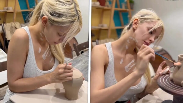 Pottenbakster Lesi Moonie maakt vaas, maar alle ogen zijn gericht op haar trofeeën