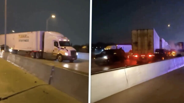 Bizarre kettingbotsing in Texas verandert snelweg in gigantische autosloop