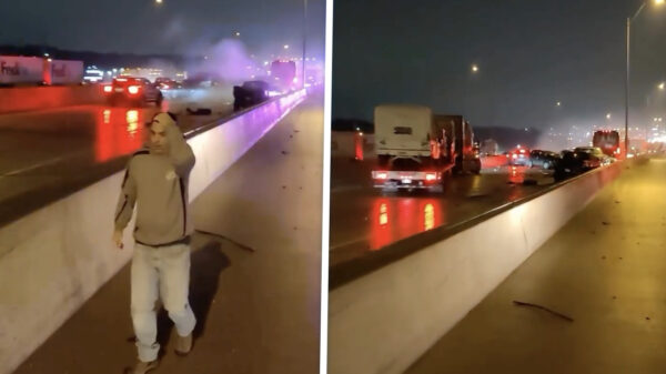 Bizarre kettingbotsing in Texas verandert snelweg in gigantische autosloop