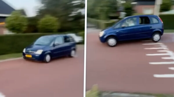 Opel in Limmel knalt iets te enthousiast door het dorp en maakt een mooie koprol