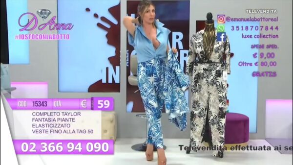 Telemarketeer Emanuela Botto weet vrouwenkleding aan de man te brengen!