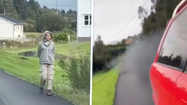 Man blaast uitlaatgassen in gezicht Greta Thunberg na protest in Noorwegen