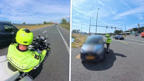 Irritante linksrijder krijgt boete van 280 euro van motoragent Emiel