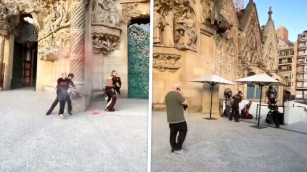 Klimaatactivisten besmeuren Sagrada Familia in Barcelona met lading verf