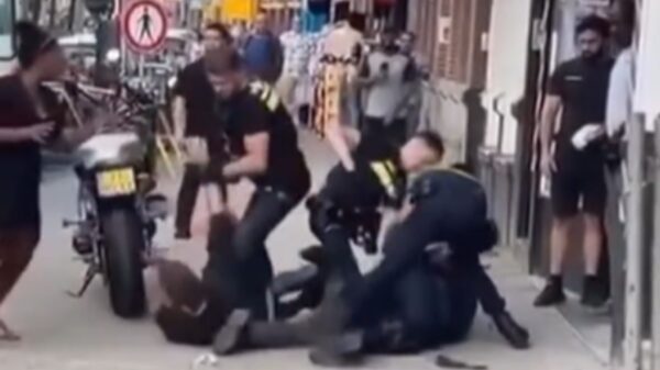 Agenten toegejuicht na video waarin ze kansenparels helemaal beurs meppen