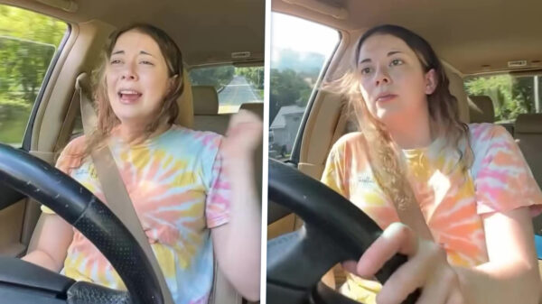 Aanstellerige TikTokker crasht auto en belandt ondersteboven in de berm