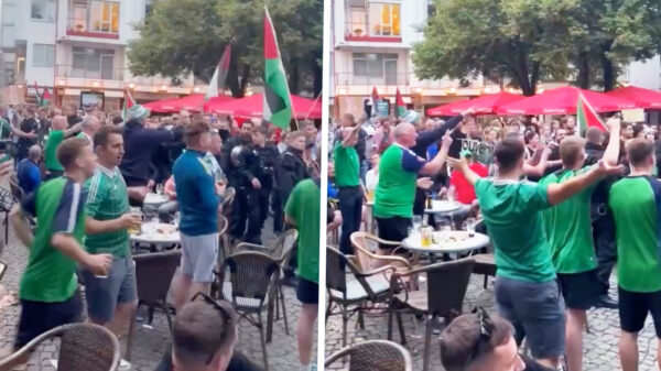 Noord-Ierse voetbalfans hebben genoeg van Palestijnse demonstranten