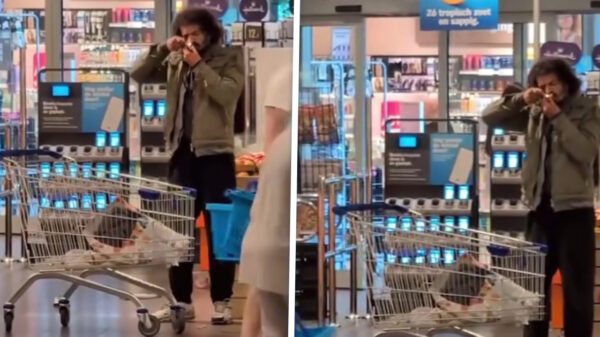 Flierefluiter rookt pijpje in de Appie, het is tenslotte ook zijn vrijdag