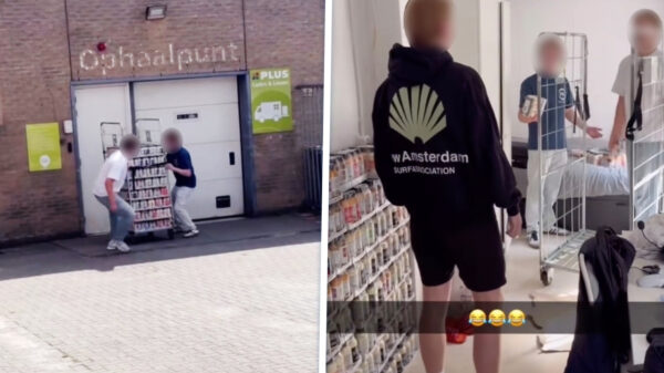 Studenten jatten rolcontainer mayonaise om 'feutenpunten' te scoren