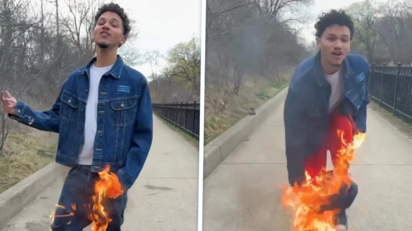 Canadese zanger zet zichzelf in vuur en vlam voor een hete videoclip