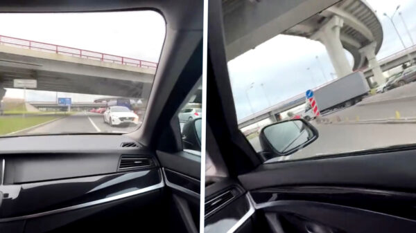 Russische verkeershufter doet niet aan files en spookrijdt er snoeihard langs