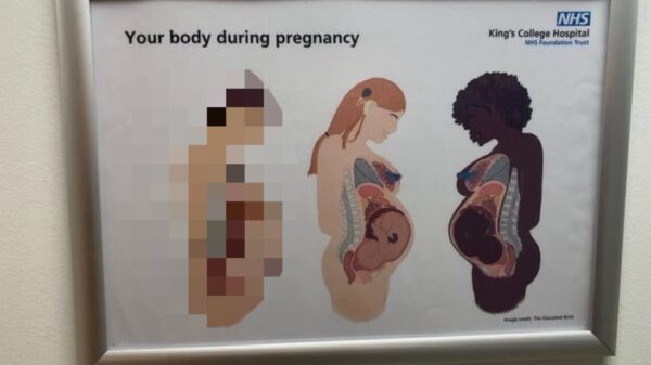 Ziekenhuisposter over 'inclusieve zwangerschap' veroorzaakt storm van kritiek
