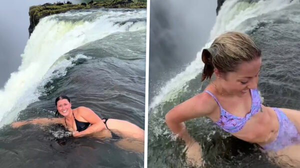 Goedemorgen: Even over het randje hangen in Devil's Pool bij Victoria Falls