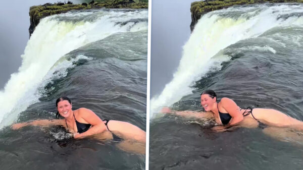 Goedemorgen: Even over het randje hangen in Devil's Pool bij Victoria Falls