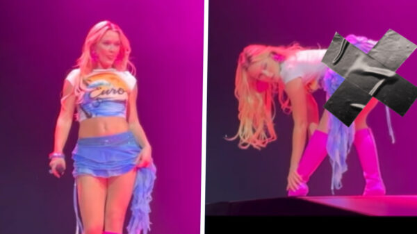 Zweedse Zara Larsson laat hongerig publiek onder haar miniscule rok gluren