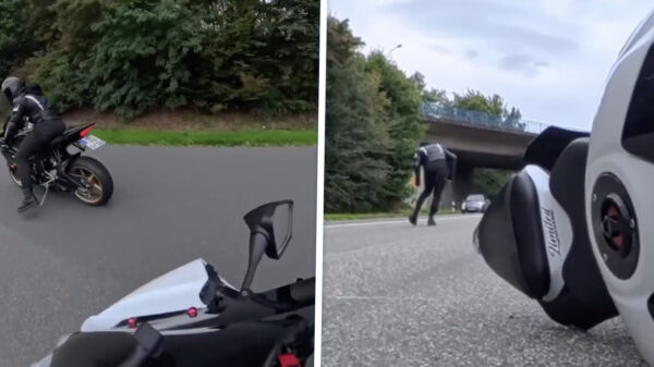 Twee motorrijders omvergekegeld dankzij collega die de controle verliest