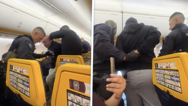 Guardia Civil trapt ruziënde bezopen Britse passagiers eruit na noodlanding