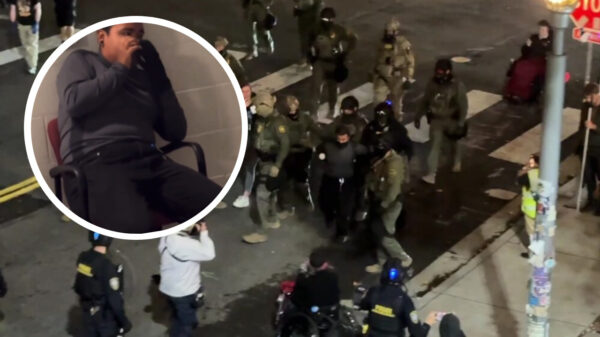 Antifa-activist bedreigt ICE-agent, maar trilt als een rietje na arrestatie