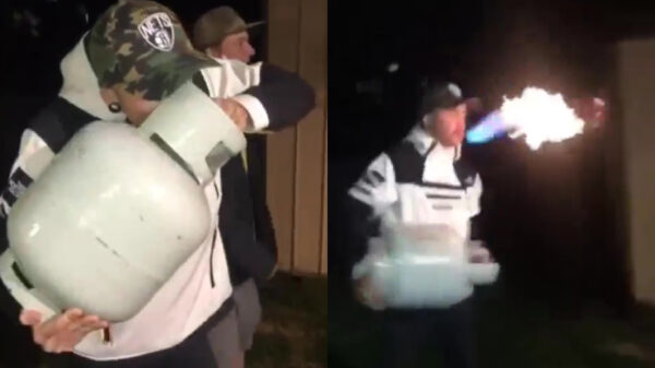 Vuurspuwen met een gasfles gaat eigenlijk bijzonder goed