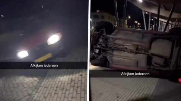 Groningse stuntpiloot parkeert zijn Suzuki (s)Alto op z'n zijkant