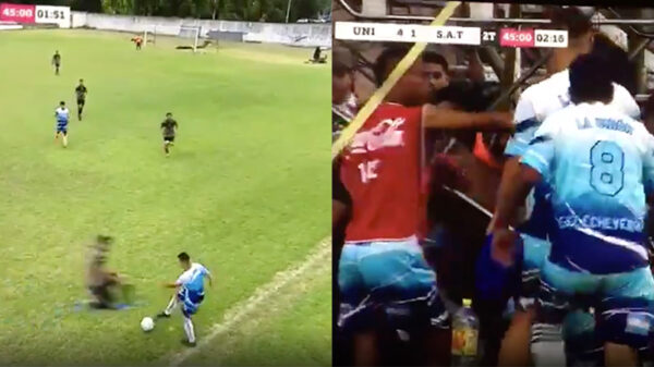 Lompste overtreding van het jaar veroorzaakt dikke knokpartij in Argentinië