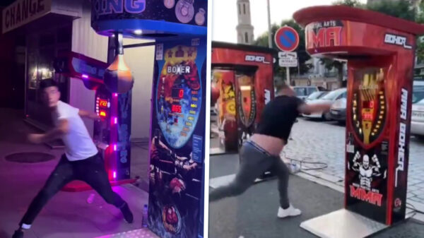 Compilatie: Krachtpatsers beuken boksautomaat één voor één aan diggelen