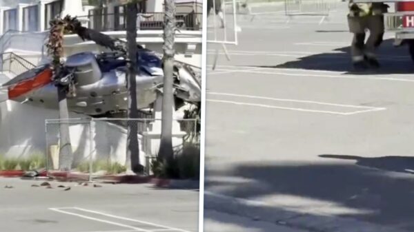 Helikopter crasht op brug tijdens Cars N' Copters-event in Huntington Beach