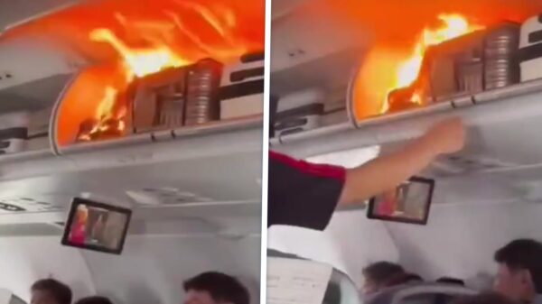 Vliegtuig Air China maakt noodlanding nadat batterij in de fik vliegt