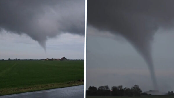 Voor de tweede keer in 1,5 maand tornado gespot in het Friese Finkeburen